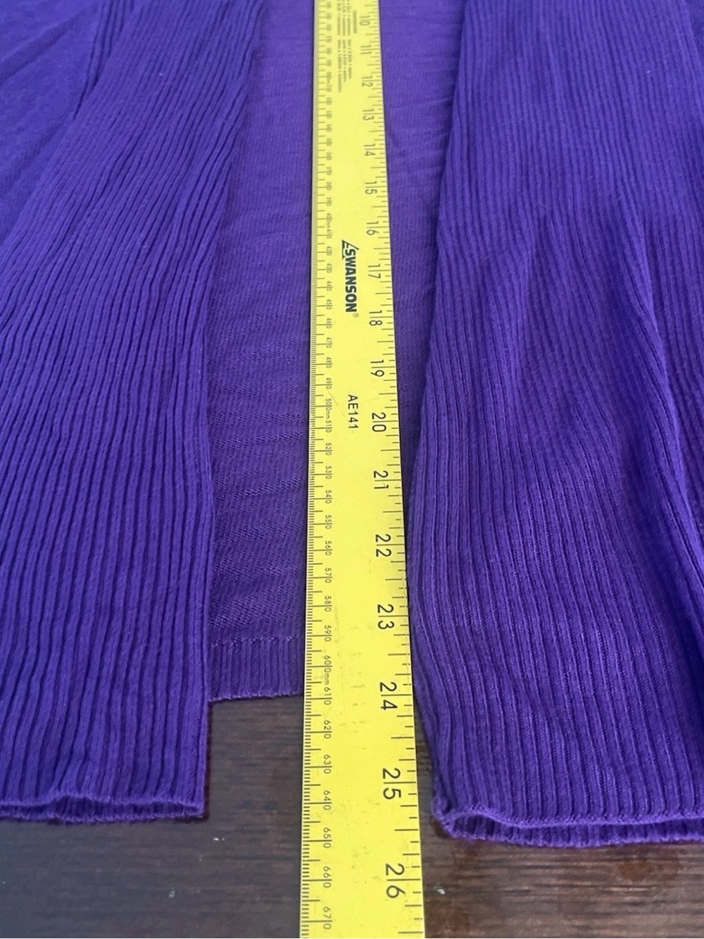 Avenue Purple Open-Front Ribbed Cardigan - Picture 6 of 6